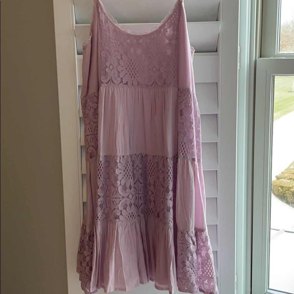 Purple Lace Babydoll Dress